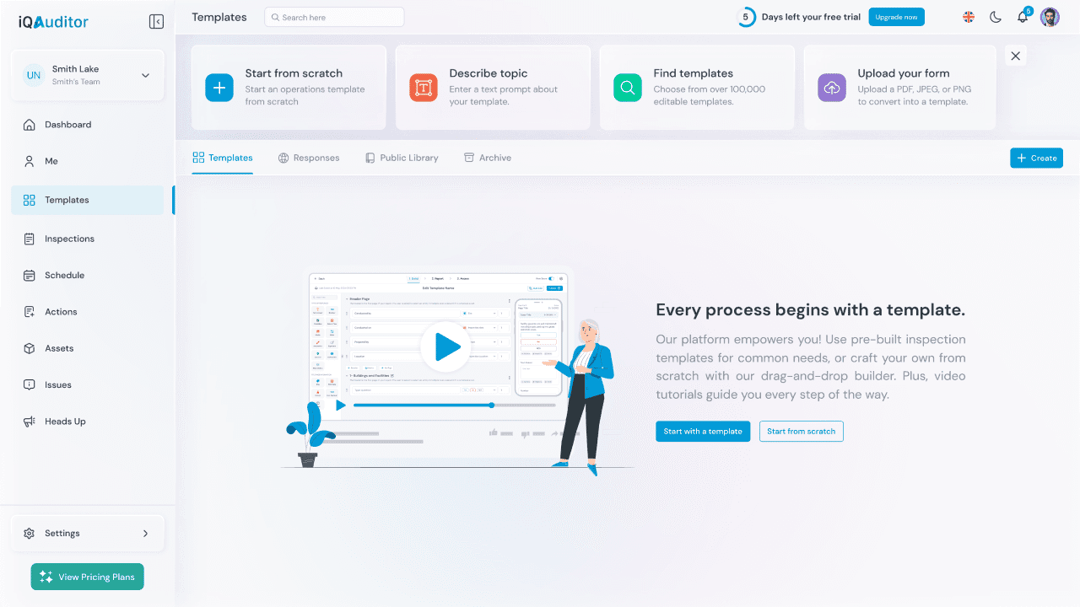 iQAuditor website homepage built with Framer