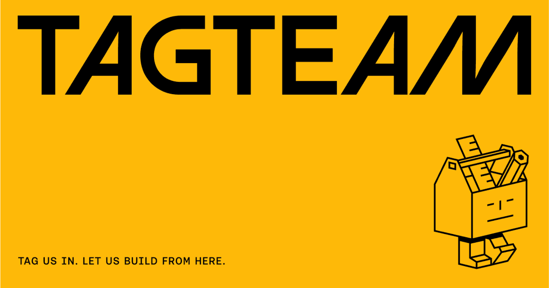 TagTeam website homepage built with Framer