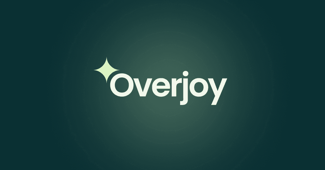 overjoy website homepage built with Framer