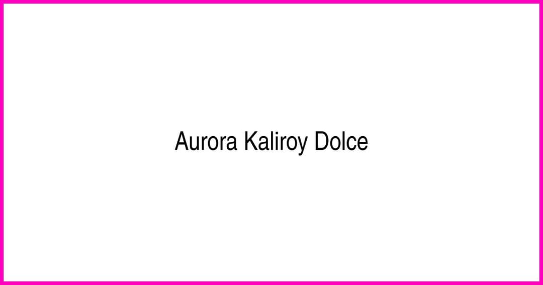 Aurora Dolce website homepage built with Framer