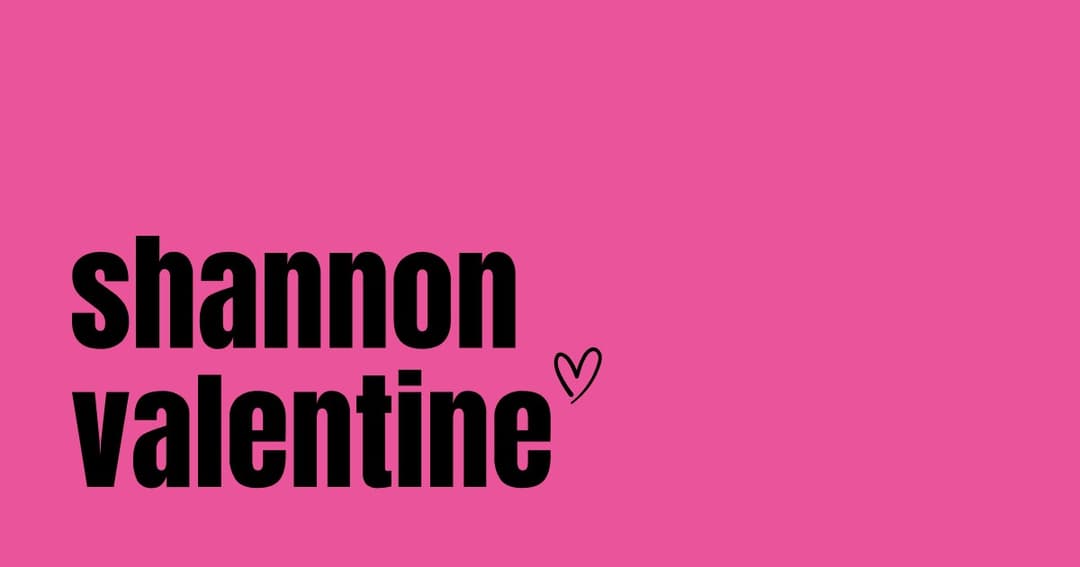 Shannon Valentine website homepage built with Framer