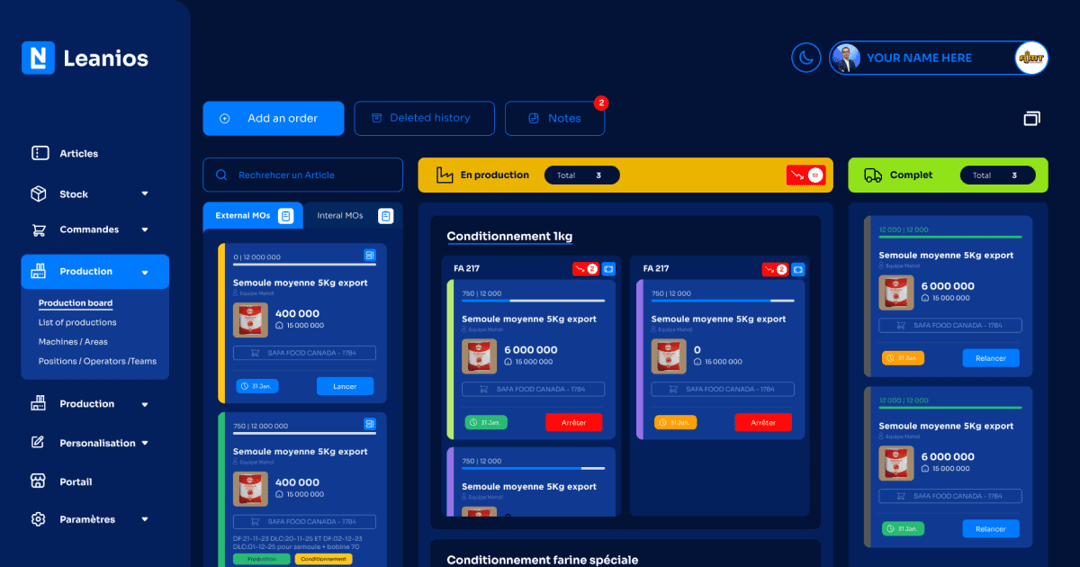 Leanios website homepage built with Framer