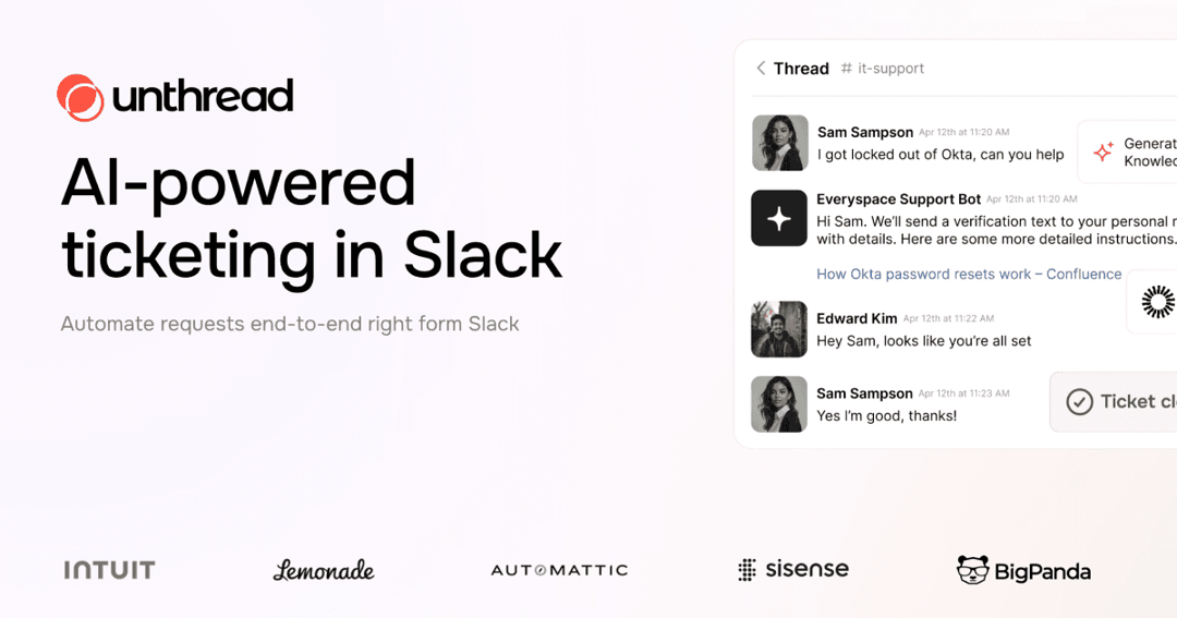 unthread website homepage built with Framer