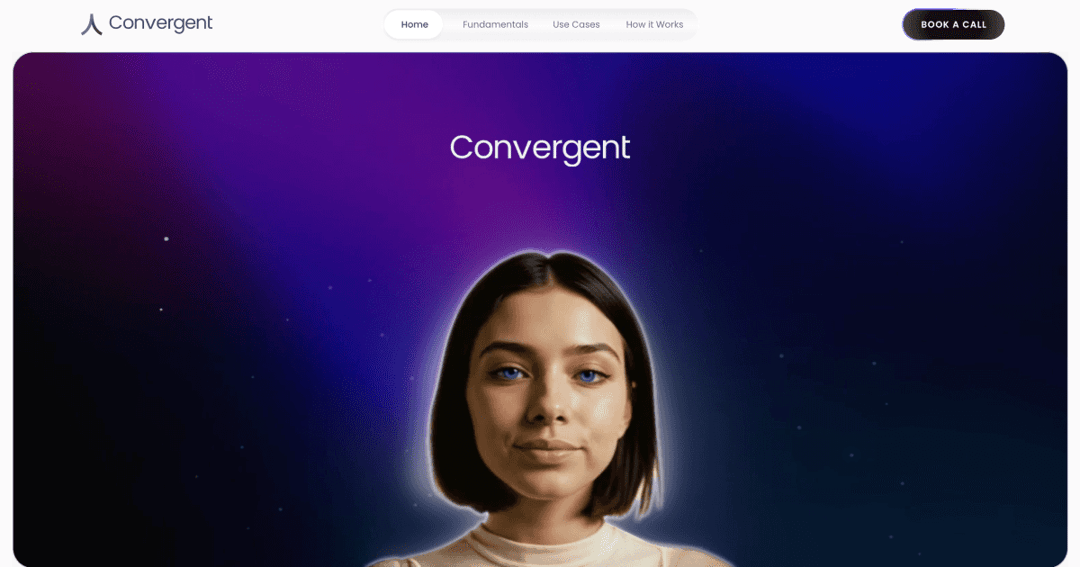 Convergent AI website homepage built with Framer