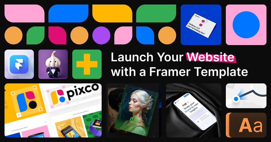Pixco website homepage built with Framer