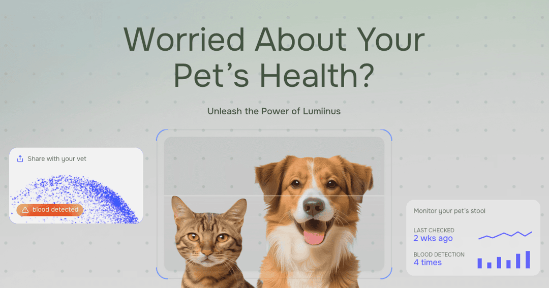 Lumiinus - Pet health website homepage built with Framer