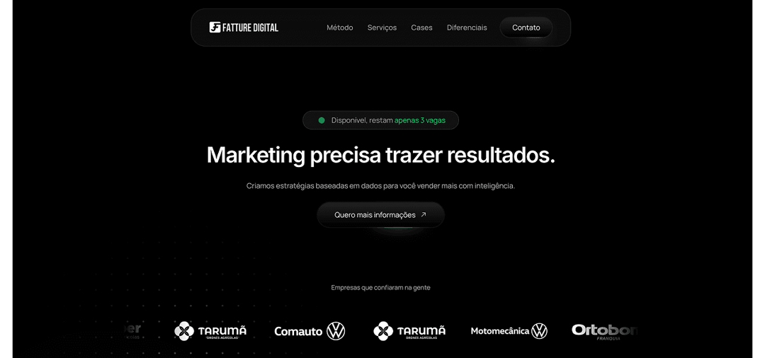 Fatture Digital website homepage built with Framer