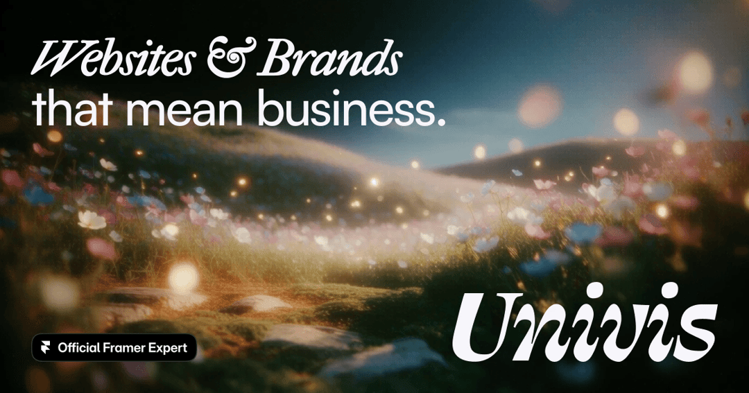 univis.studio website homepage built with Framer