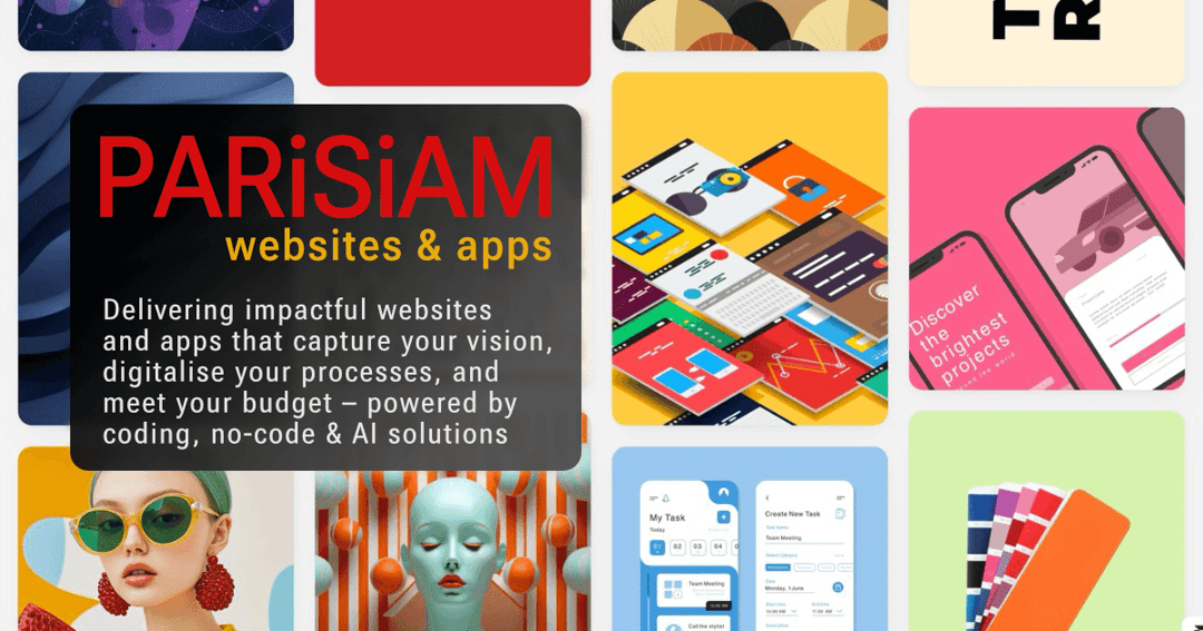 parisiam.com website homepage built with Framer