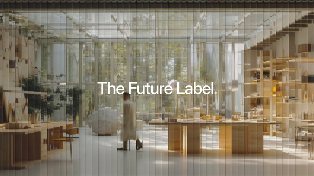 The Future Label website homepage built with Framer