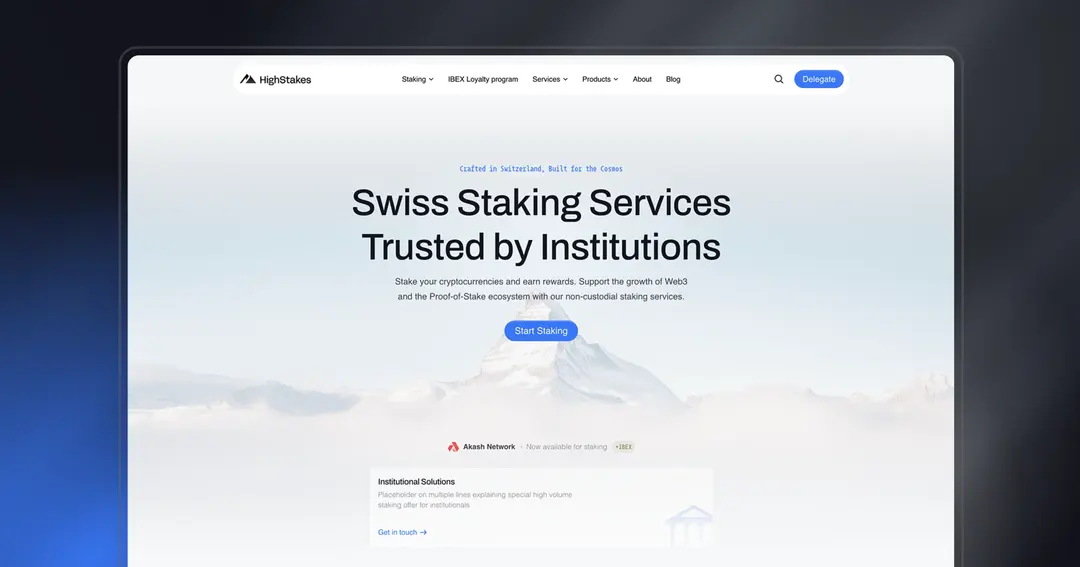 High Stakes website homepage built with Framer