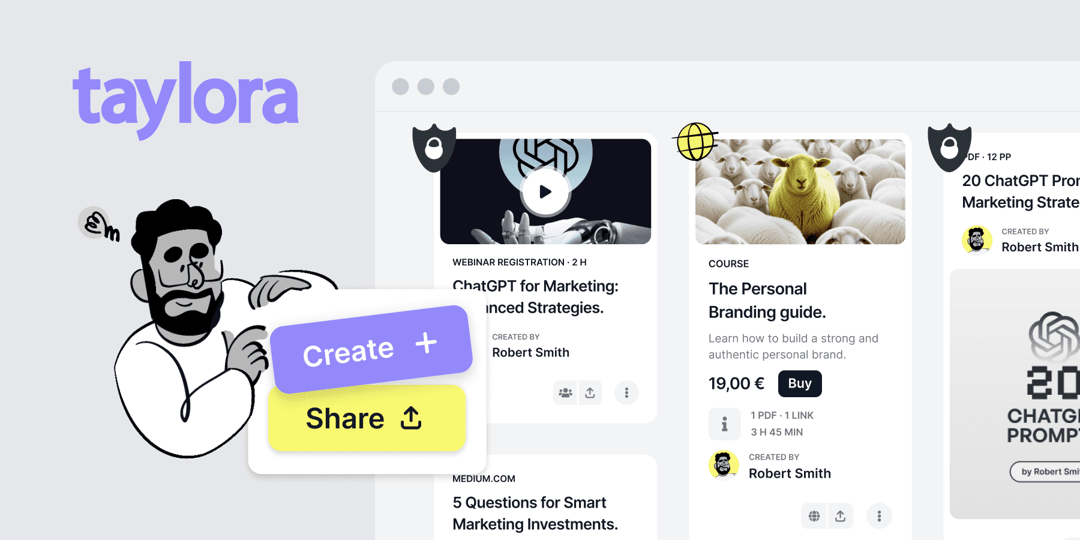 Taylora website homepage built with Framer