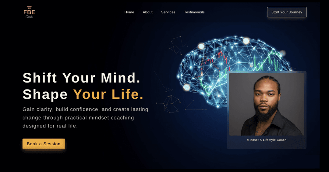 Dennis Mindset Coach Website website homepage built with Framer