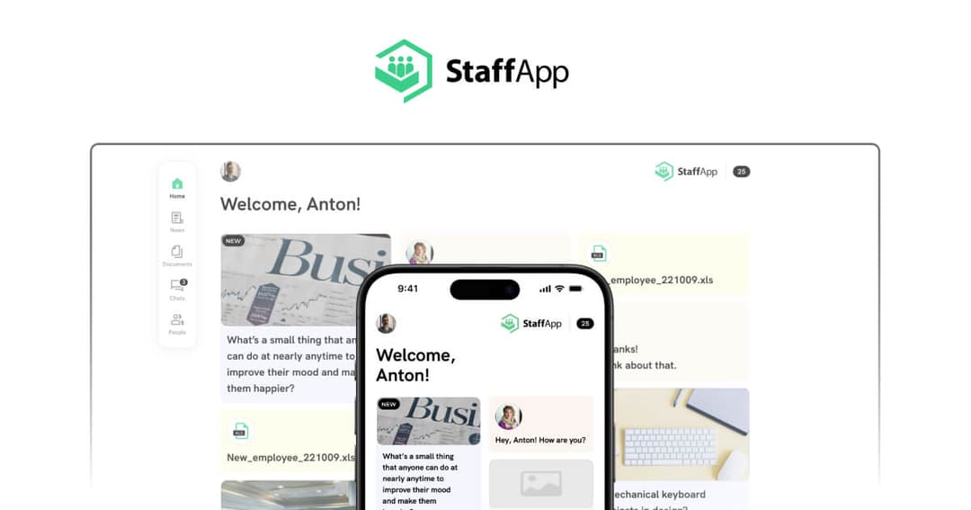 staffapp website homepage built with Framer