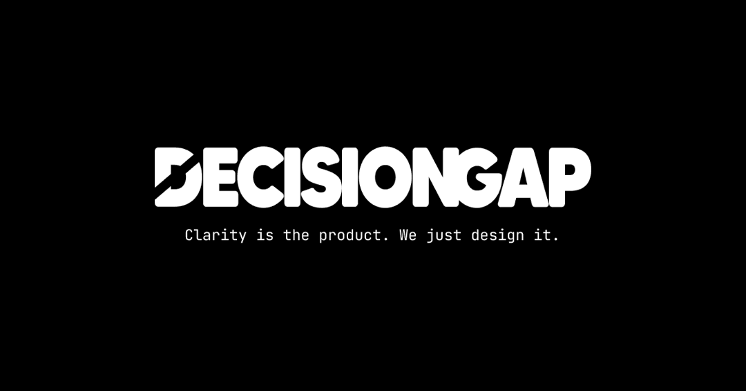 Decision Gap Studio website homepage built with Framer