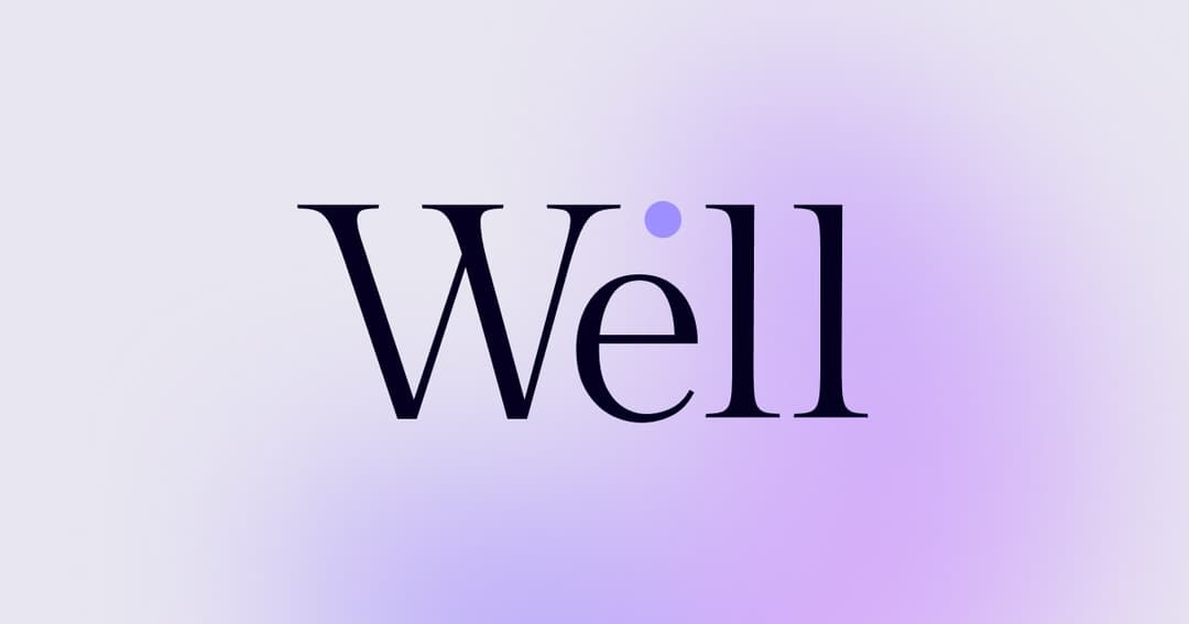 Well website homepage built with Framer