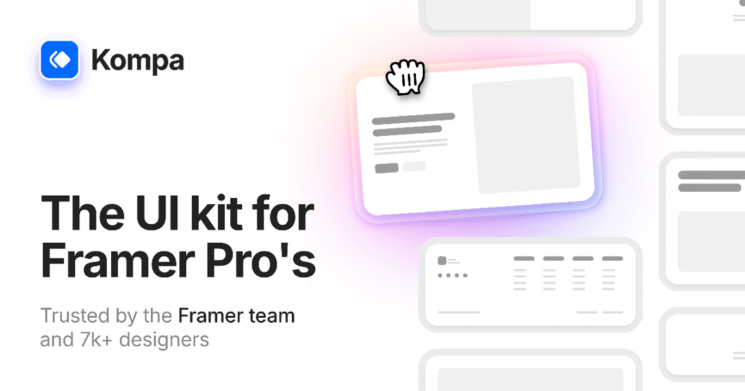 Kompa website homepage built with Framer