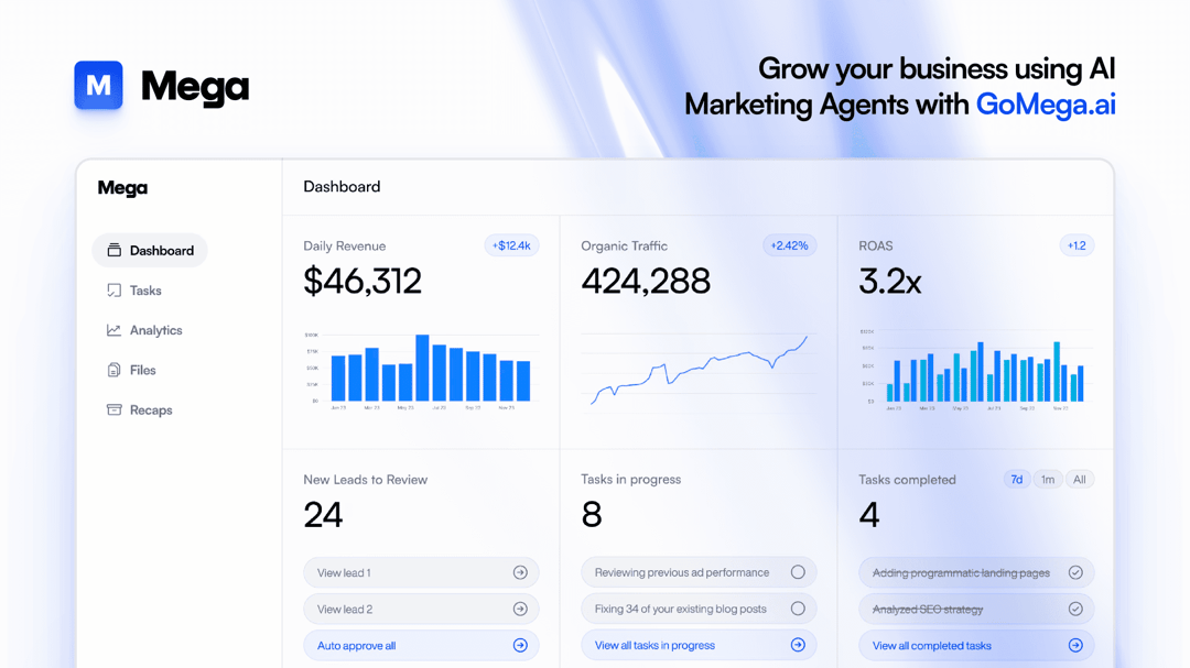 gomega website homepage built with Framer