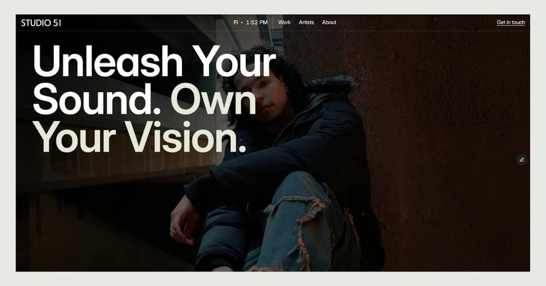 Studio 51 website homepage built with Framer