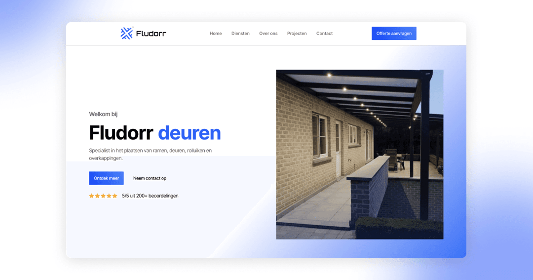 Fludorr website homepage built with Framer