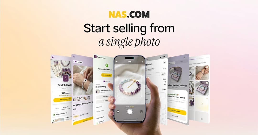 nas website homepage built with Framer