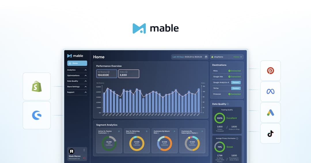 mable website homepage built with Framer