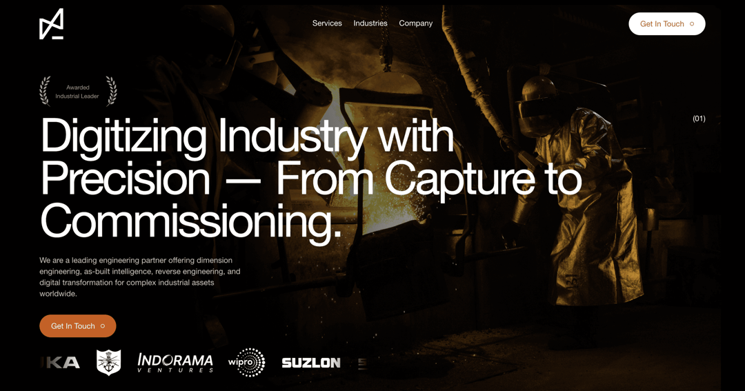 sixdengineering.com website homepage built with Framer