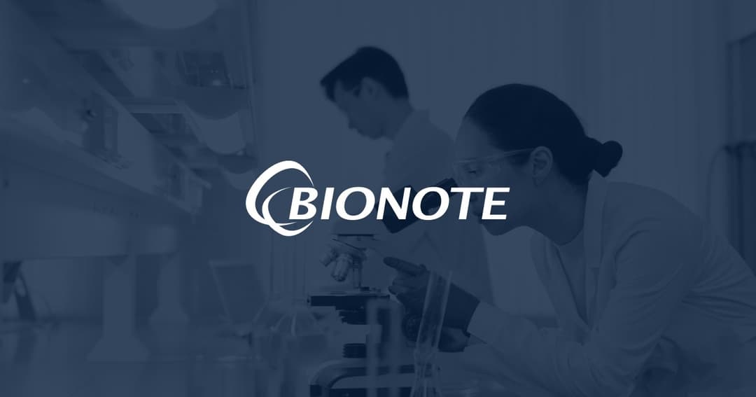 Bionote website homepage built with Framer