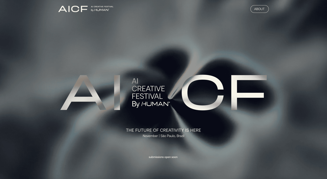 AI Creative Festival website homepage built with Framer