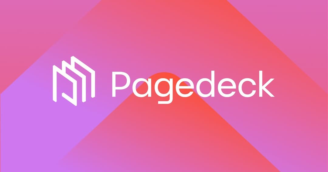Pagedeck website homepage built with Framer