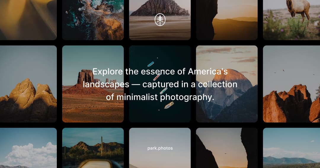 Park website homepage built with Framer