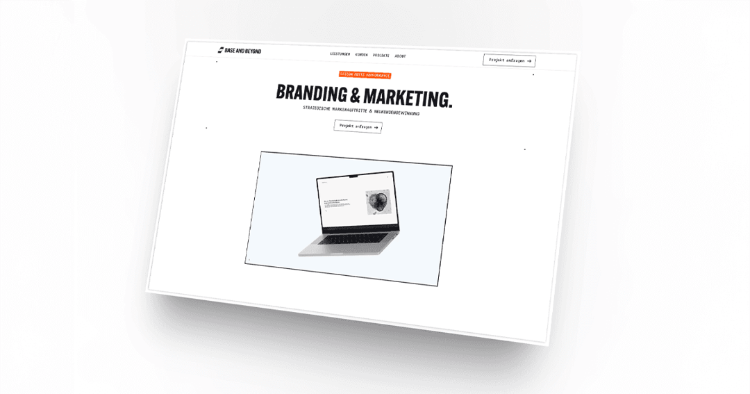 baseandbeyond.at website homepage built with Framer