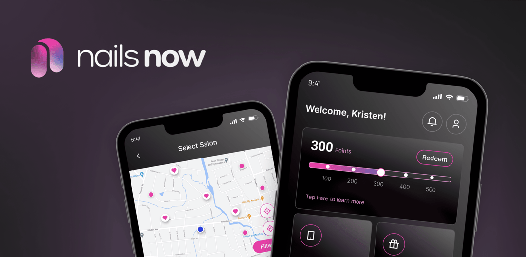 Nails Now website homepage built with Framer