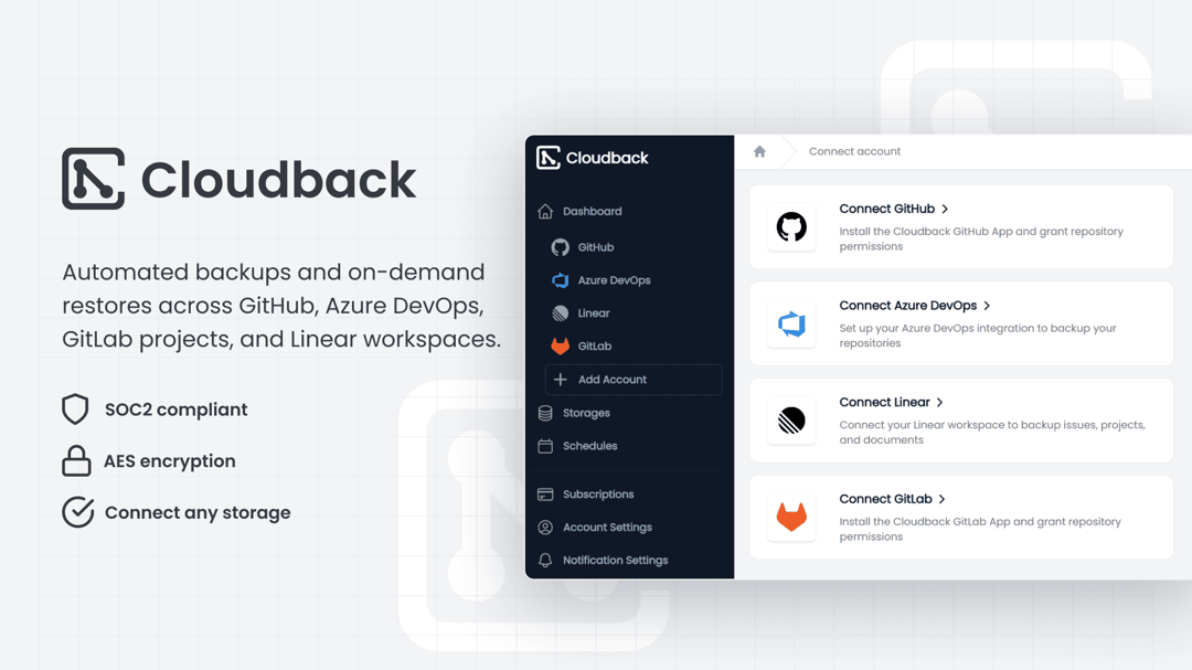 cloudback website homepage built with Framer