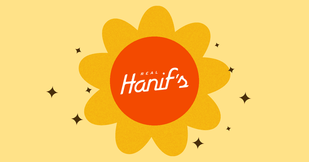 Hanif’s Foods  website homepage built with Framer
