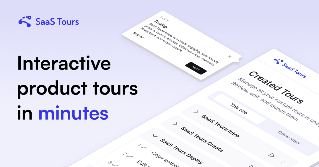 SaaS Tours website homepage built with Framer