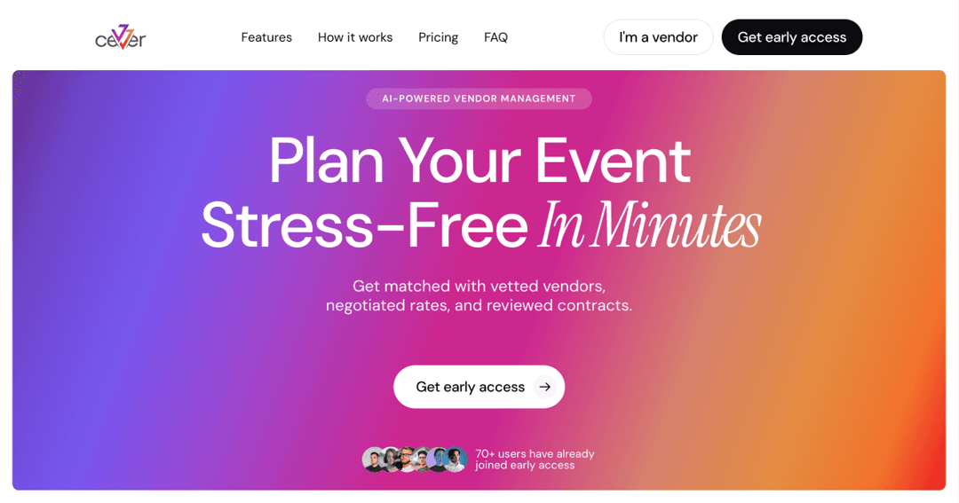 Cevver | AI SaaS Website website homepage built with Framer
