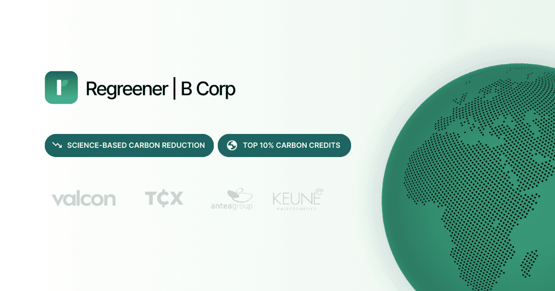 Regreener website homepage built with Framer