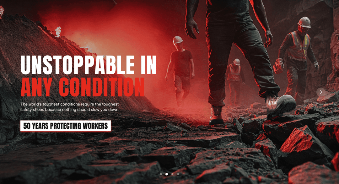Cheetah Safety Shoes website homepage built with Framer