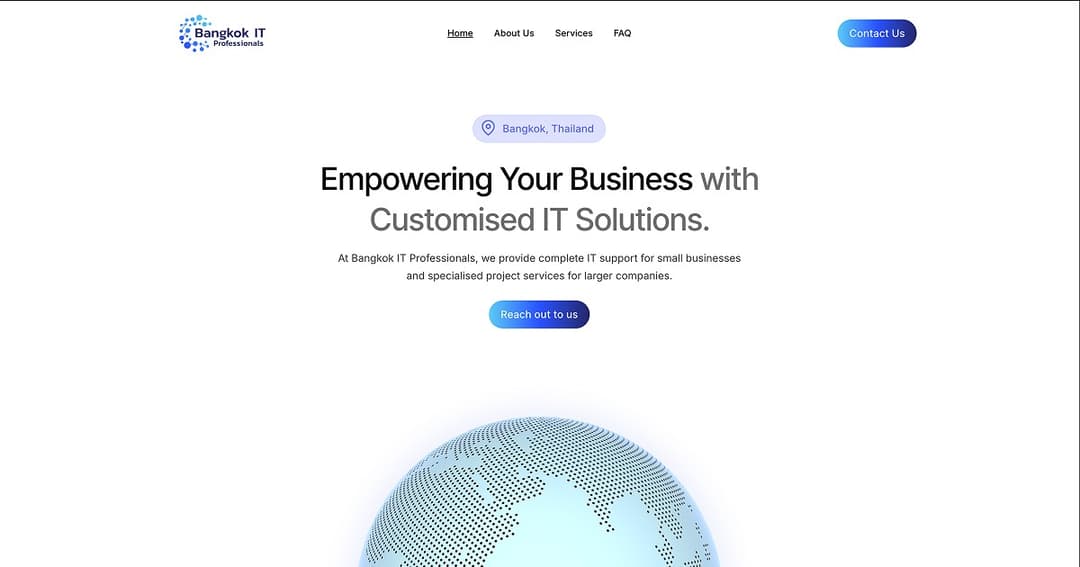 Bangkok IT Professionals website homepage built with Framer