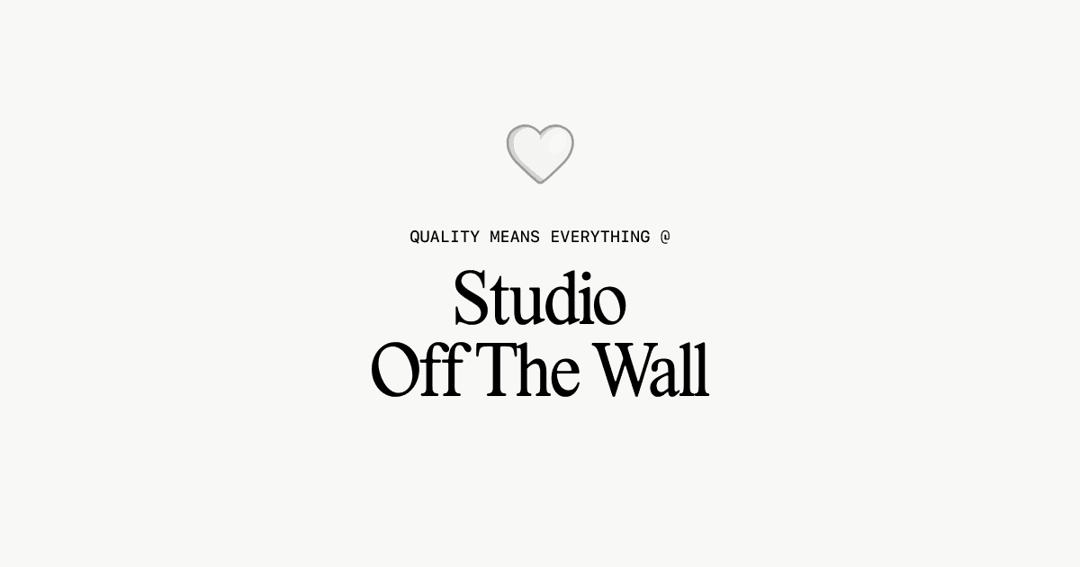 Off The Wall website homepage built with Framer
