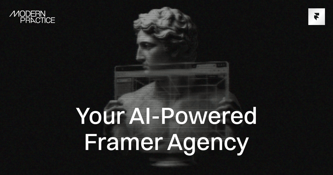 Modern Practice website homepage built with Framer