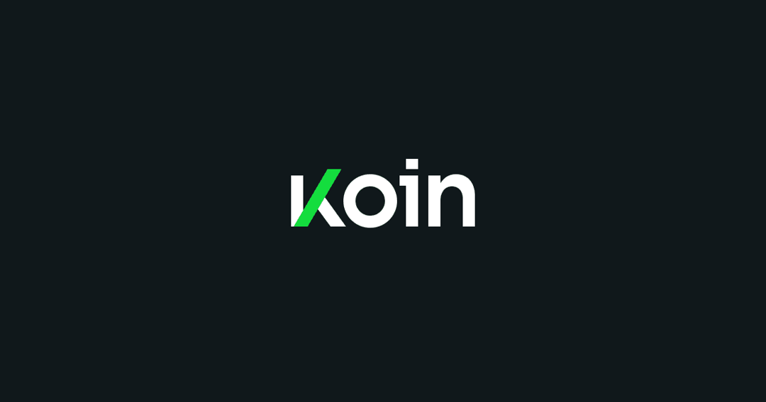 koin website homepage built with Framer