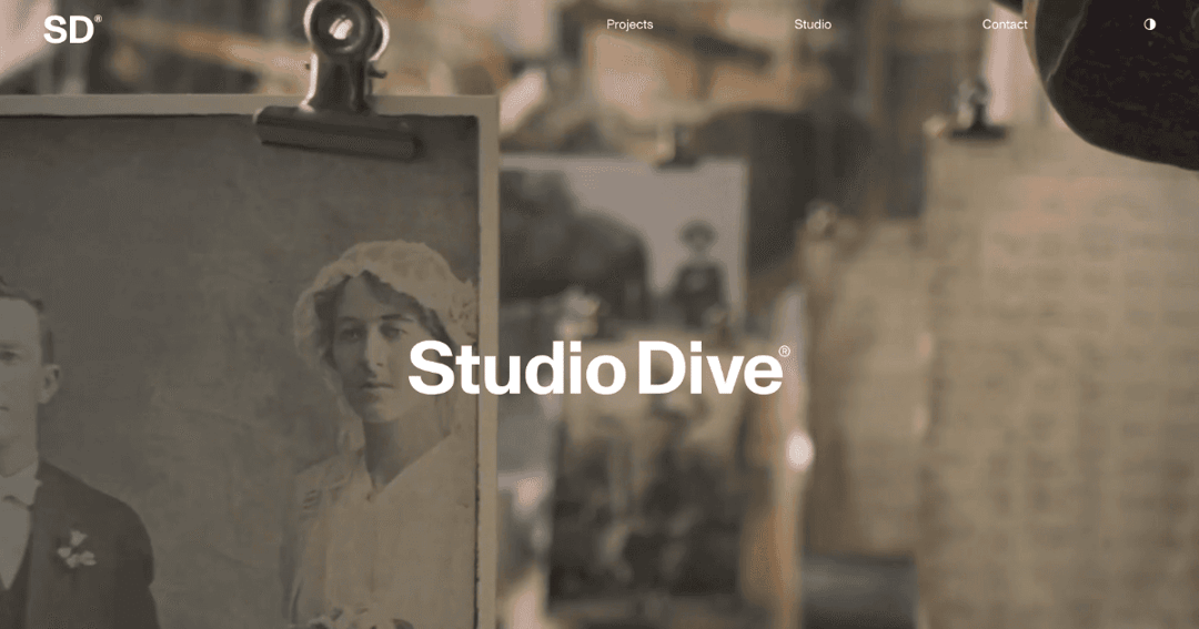 Studio Dive website homepage built with Framer