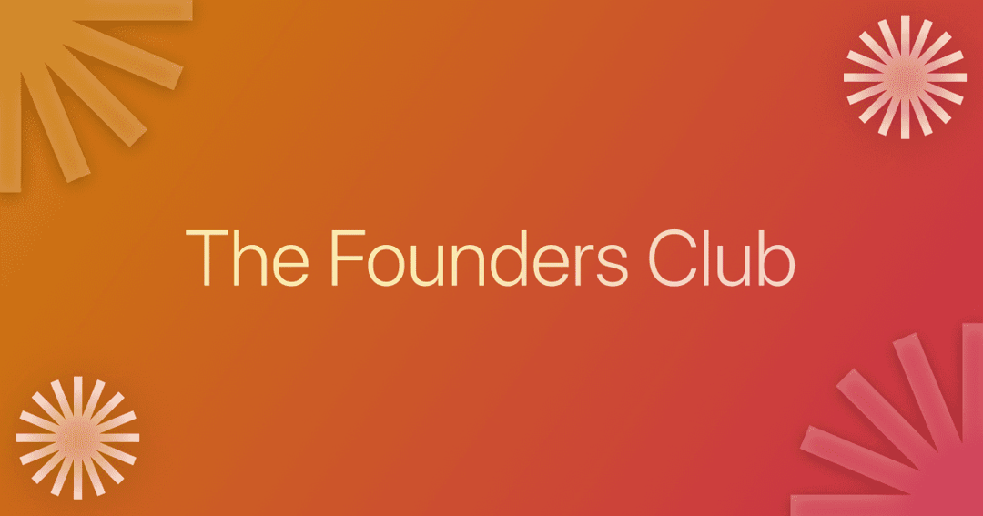 The Founders Club website homepage built with Framer