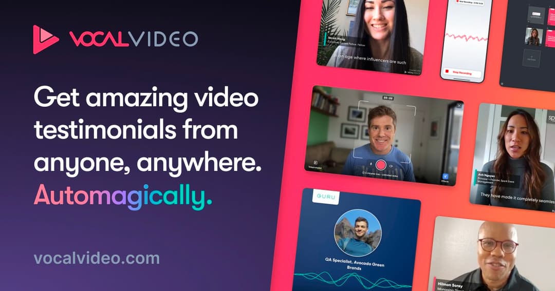 VocalVideo website homepage built with Framer