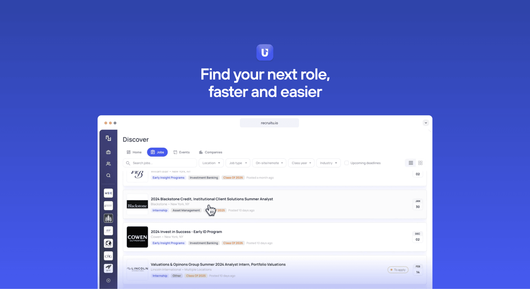 RecruitU website homepage built with Framer