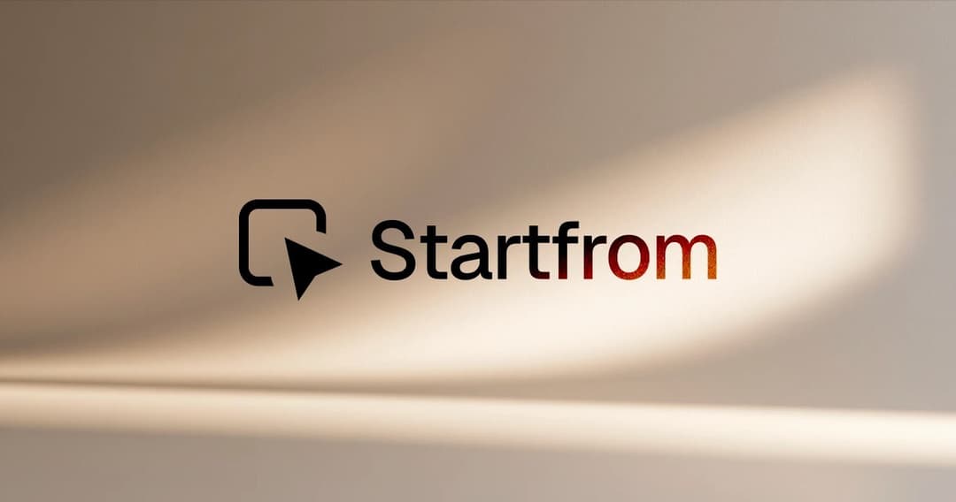Startfrom website homepage built with Framer