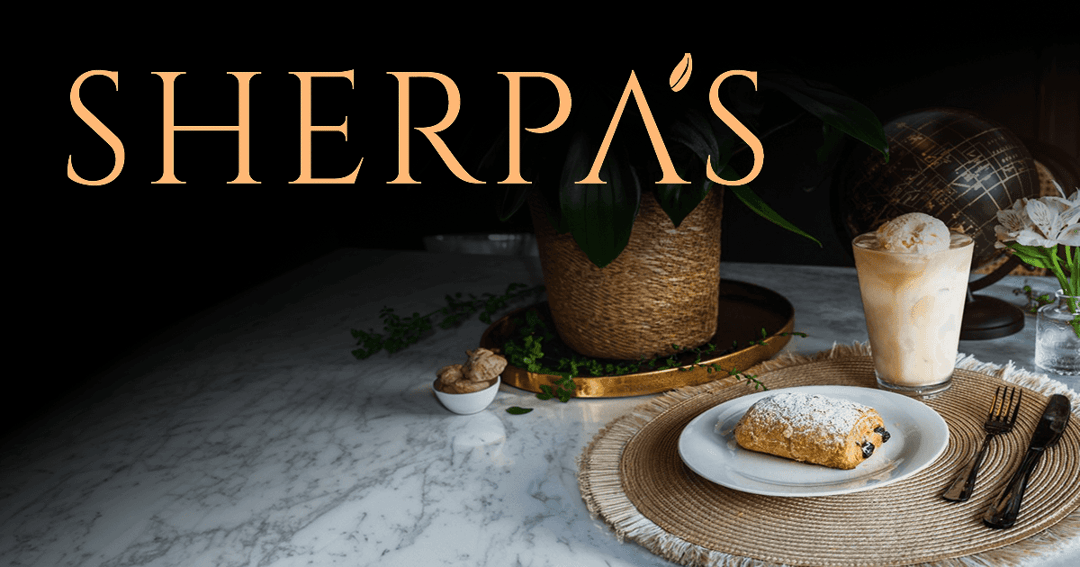 Café Sherpa's website homepage built with Framer