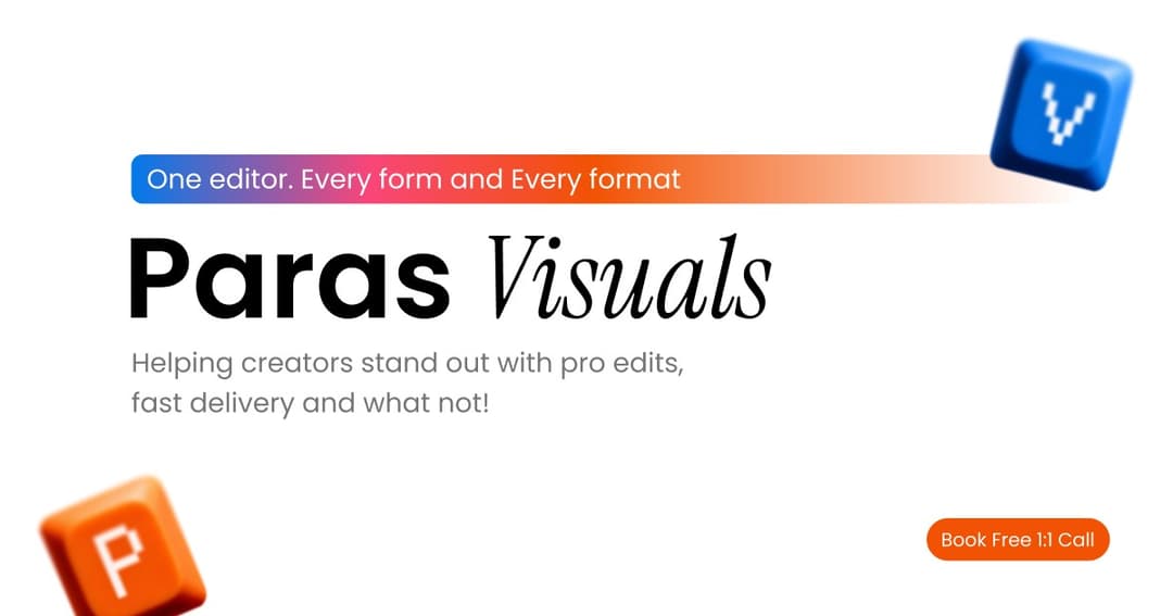 Paras Visuals website homepage built with Framer